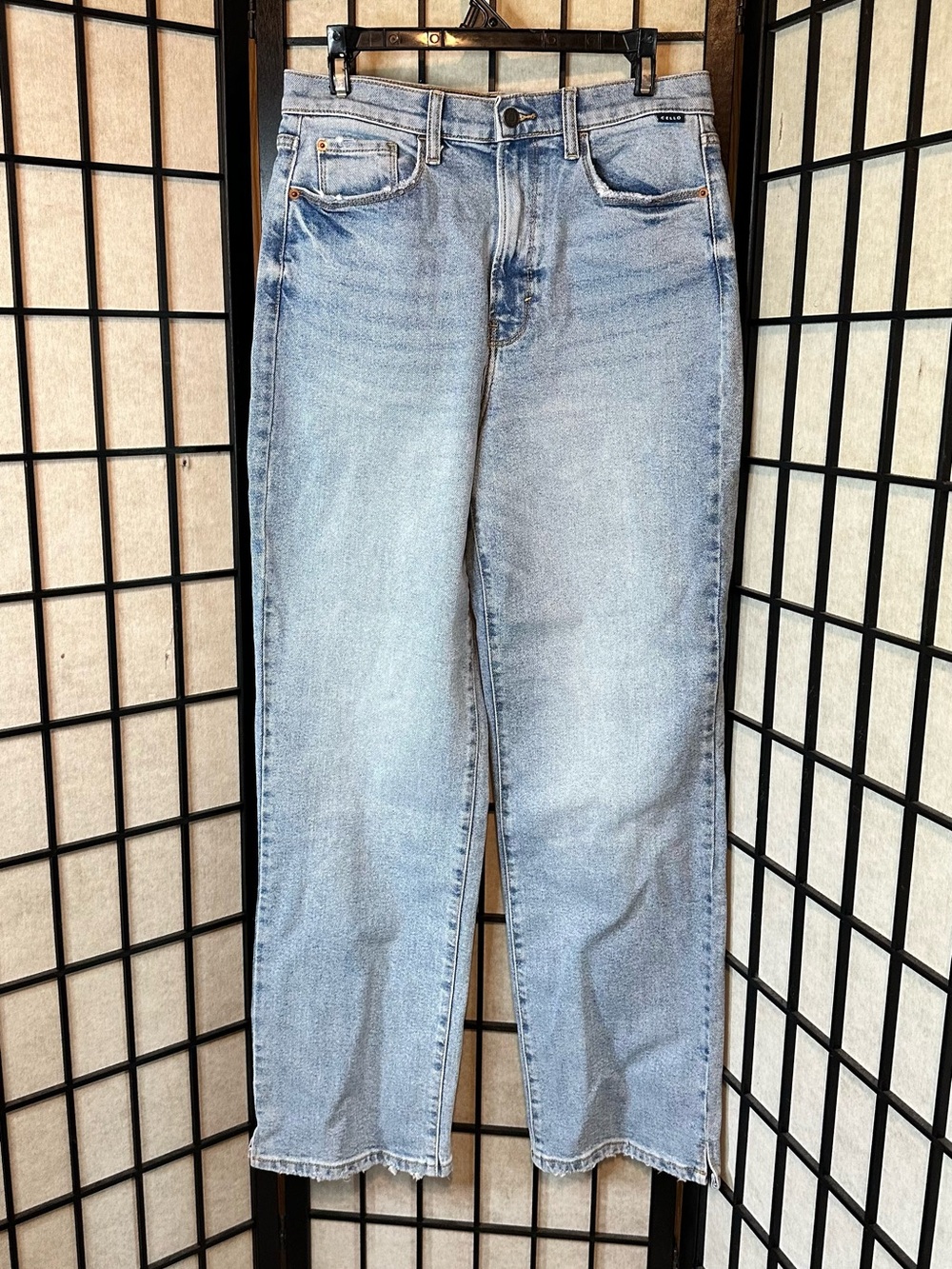 CELLO Super High-Rise Straight Leg Dad Jean - Light Blue - Picture 2 of 7